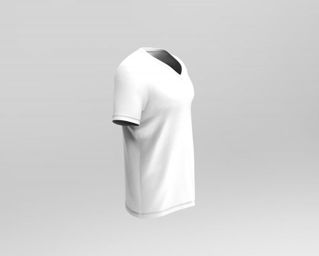 v-neck t-shirt Low-poly 3D Model
