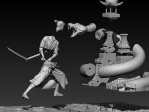 samurai 3D Print Model