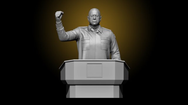Ilham Aliyev -Sculpture 3D Принт Модель .c4d .max .obj .3ds .fbx .stl .blend 