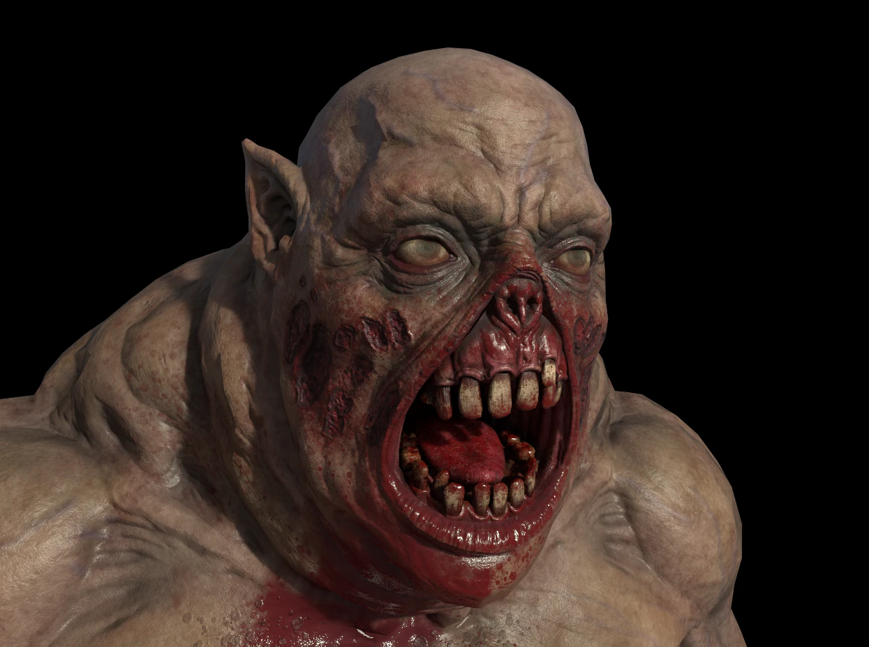 Zombie AAA 3D Model .c4d .max .obj .3ds .fbx .stl .blend 