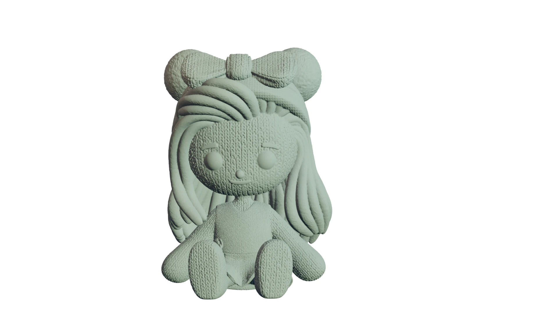 RagDoll Girl 3D Print Model .c4d .max .obj .3ds .fbx .stl .blend 