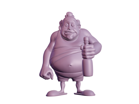 Drunk guy Modèles 3D en vedette