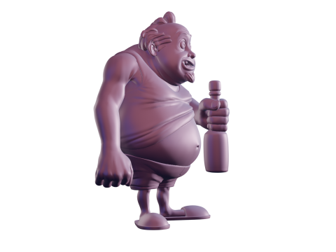 Drunk guy 3D Baskı Modeli