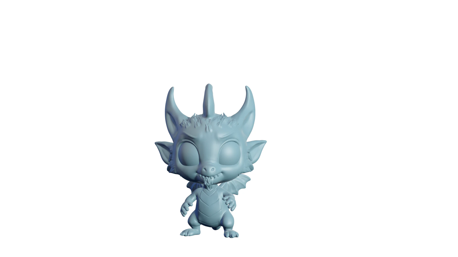 Stylized Dragon 3D Print Model .c4d .max .obj .3ds .fbx .stl .blend 