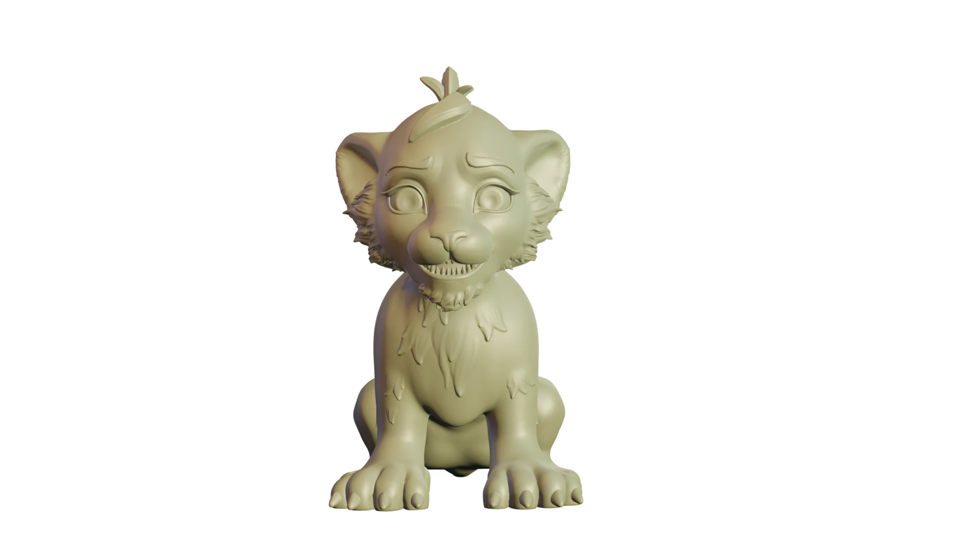 Lion Stylized 3D Print Model .c4d .max .obj .3ds .fbx .stl .blend 