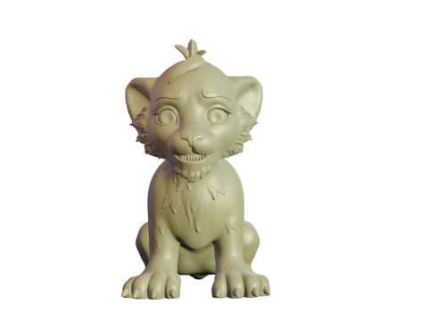 Lion Stylized Modèles 3D en vedette