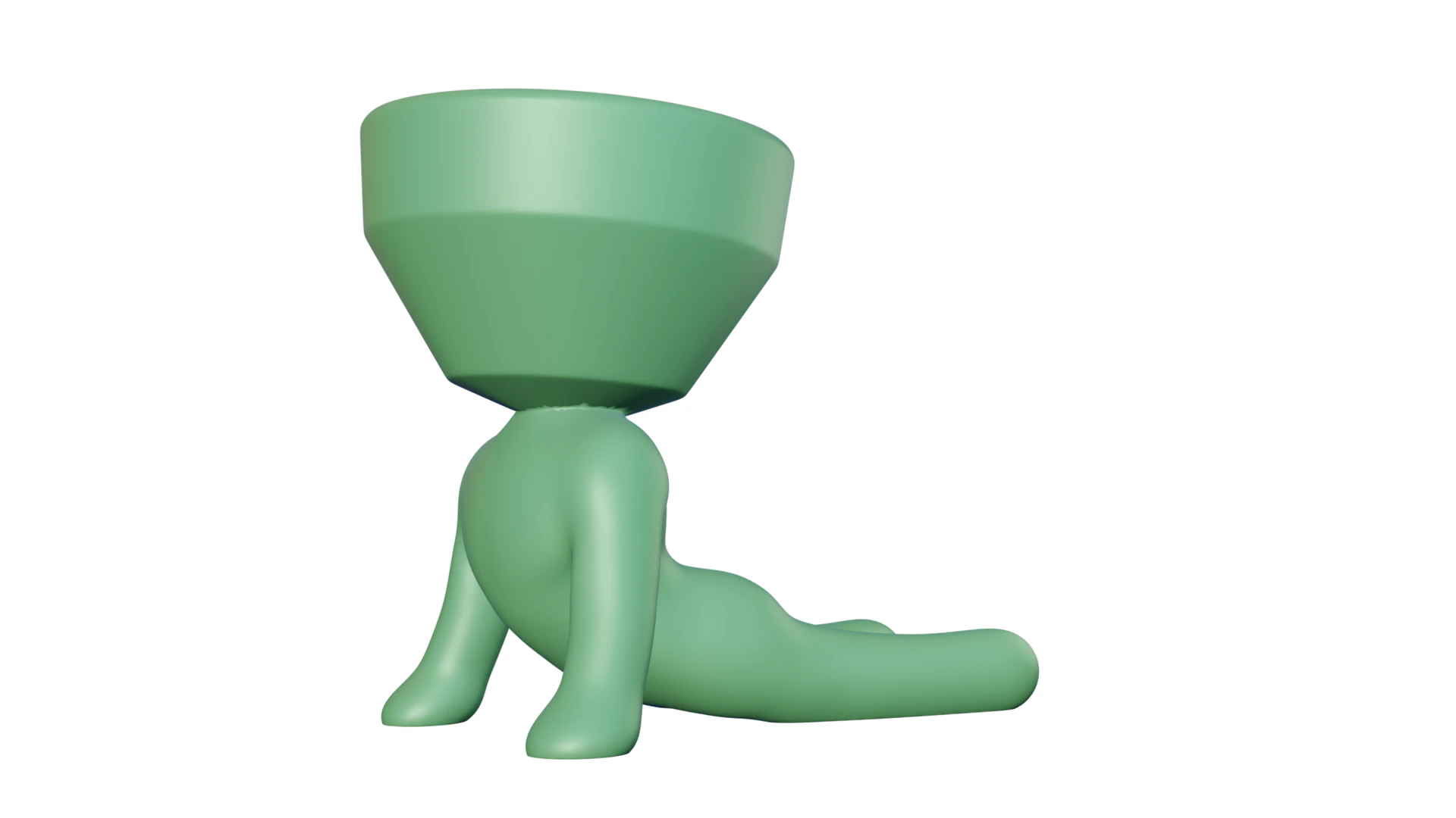Yoga Pot 3D Print Model .c4d .max .obj .3ds .fbx .stl .blend 