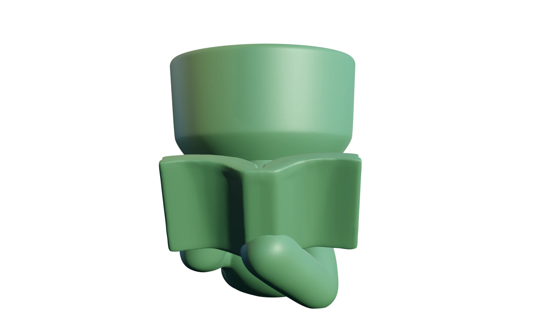 Reading Pot 3D Print Model .c4d .max .obj .3ds .fbx .stl .blend 