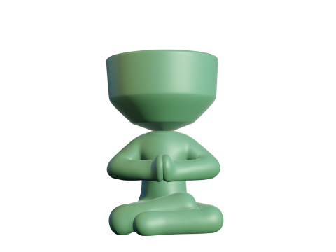 Meditation Pot Model Cetak 3D