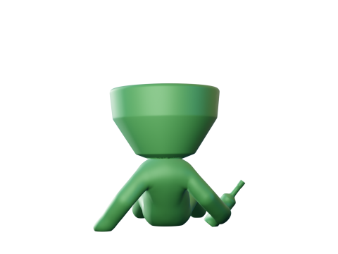 Drunk Pot 3D Print Model