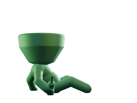 Drunk Pot 3D Print Model