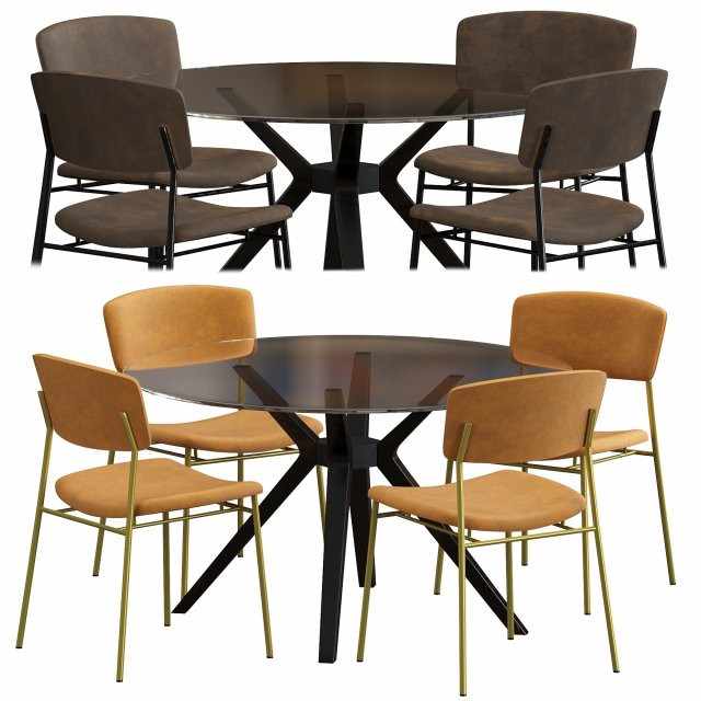 calligaris fifties chair 3D-Modell .c4d .max .obj .3ds .fbx .stl .blend 
