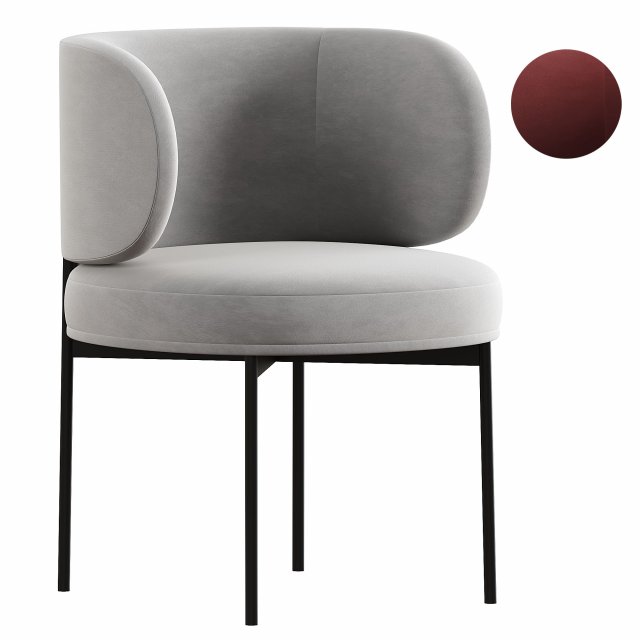 akiko gallotti chair 3D 模型 .c4d .max .obj .3ds .fbx .stl .blend 