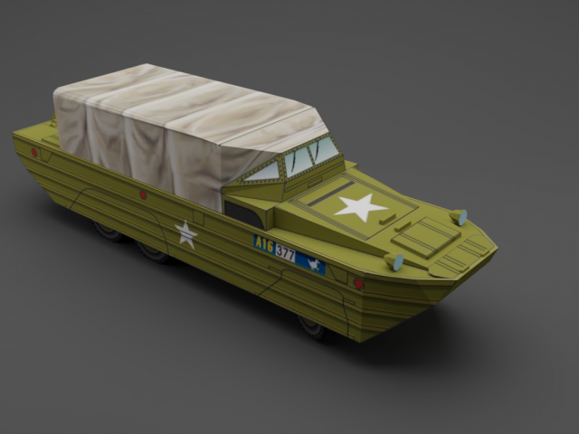 Gmc dukw353 3D मॉडल .c4d .max .obj .3ds .fbx .stl .blend 