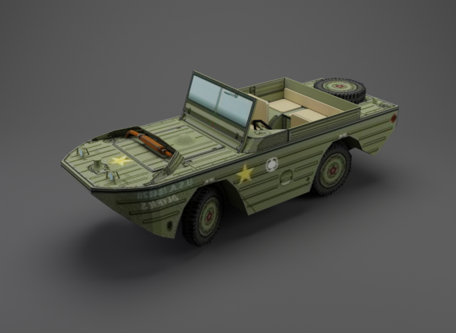 GPA Amphi Jeep Modelo 3D .c4d .max .obj .3ds .fbx .stl .blend 