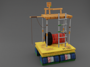 Water floating platforms 3D Model