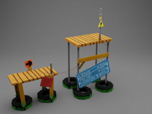 Water floating platforms 3D Model