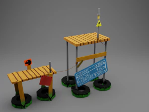 Water floating platforms 3D Model