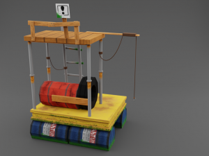 Water floating platforms 3D Model