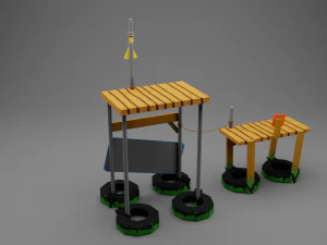 Water floating platforms 3D Model