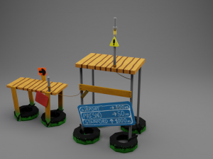 Water floating platforms 3D Model