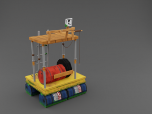 Water floating platforms 3D Model