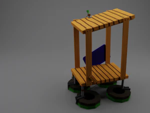 Water floating platforms 3D Model
