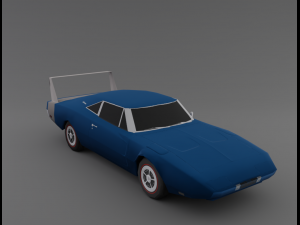 Dodge Charger Daytona 1969 Lowpoly 3D Model