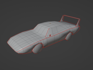 Dodge Charger Daytona 1969 Lowpoly 3D 모델