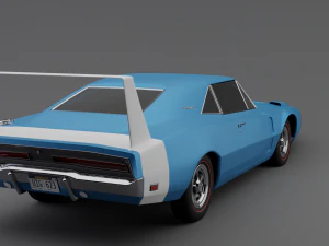Dodge Charger Daytona 1969 Highpoly 3D Model