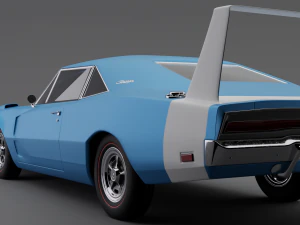 Dodge Charger Daytona 1969 Highpoly 3D Model