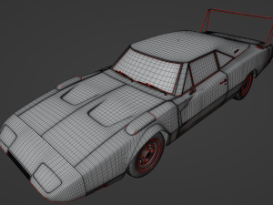Dodge Charger Daytona 1969 Highpoly 3D 모델