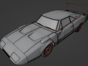 Dodge Charger Daytona 1969 Highpoly 3D Model