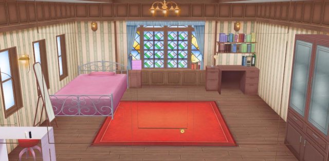 CM3D2 - Anime girl room 3D Model .c4d .max .obj .3ds .fbx .stl .blend 