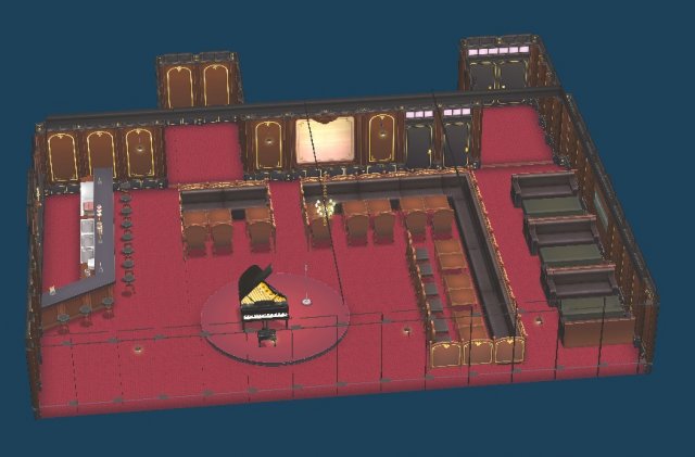 CM3D2 - Bar Lounge 3D Model .c4d .max .obj .3ds .fbx .stl .blend 