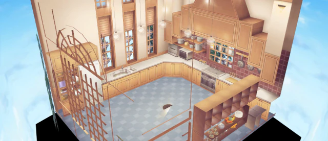 CM3D2 &ndash; K&uuml;che 3D Modell .c4d .max .obj .3ds .fbx .stl .blend 