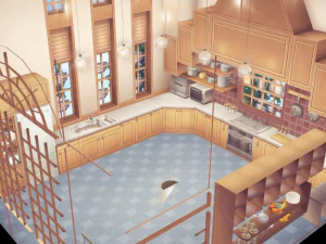 CM3D2 - キッチン 3Dモデル