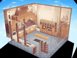 CM3D2 &ndash; K&uuml;che 3D Modell