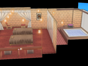 CM3D2 - Double bedroom with jacuzzi 3D Model