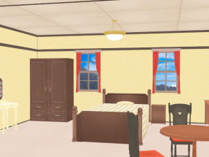 CM3D2 - Bed Room 1 Day and Night Modello 3D