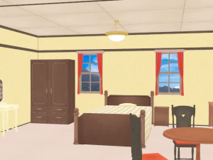 CM3D2 - ベッドルーム 1 昼と夜 3Dモデル