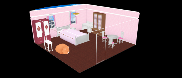 CM3D2 - Bed room 2 Day and Night 3D Model .c4d .max .obj .3ds .fbx .stl .blend 