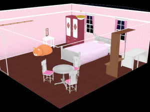 CM3D2 - Bed room 2 Day and Night 3D Model