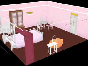 CM3D2 - Bed room 2 Day and Night 3D Model