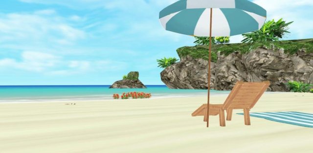 CM3D2 - Tropical Island Day and Night 3D Модель .c4d .max .obj .3ds .fbx .stl .blend 