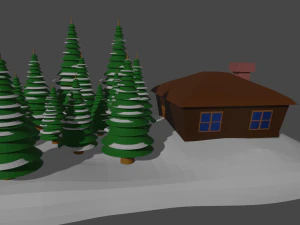 a&ntilde;o nuevo en casa Modelo 3D