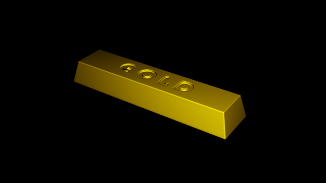 gold bar 3D Принт Модель .c4d .max .obj .3ds .fbx .stl .blend