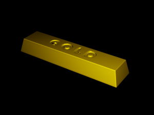 gold bar 3D Print Model