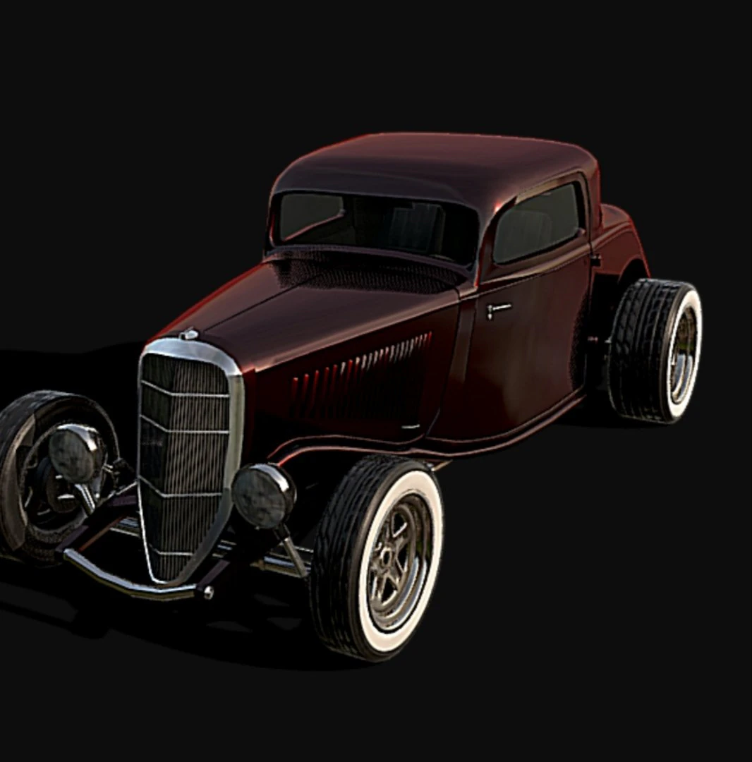 33 hot rod 3D Model .c4d .max .obj .3ds .fbx .stl .blend 