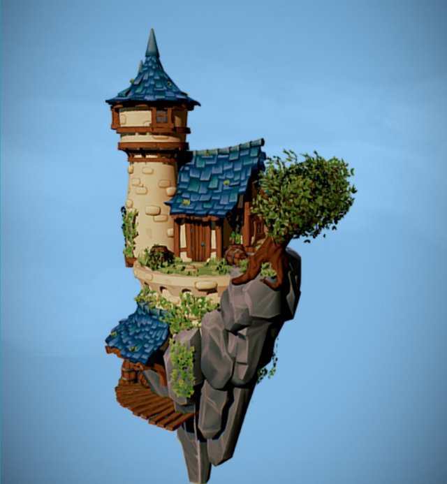 wizards house 3D-Modell .c4d .max .obj .3ds .fbx .stl .blend 